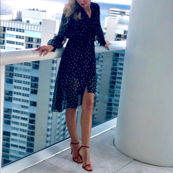 Black silk dress - Picture 3 of 4